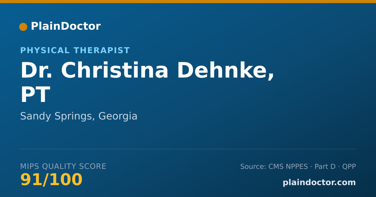 Shareable card for Christina Dehnke, PT - Physical Therapist, Sandy Springs, GA