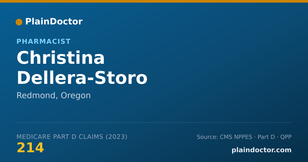 Shareable card for Christina Dellera-Storo - Pharmacist, Redmond, OR