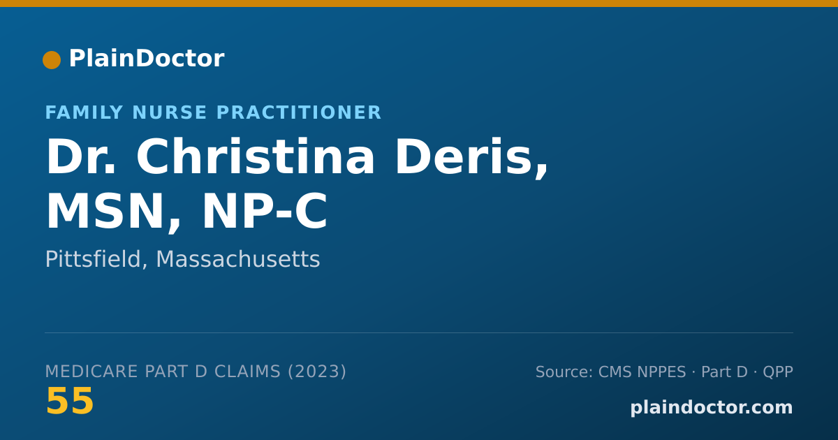 Shareable card for Christina Deris, MSN, NP-C - Family Nurse Practitioner, Pittsfield, MA