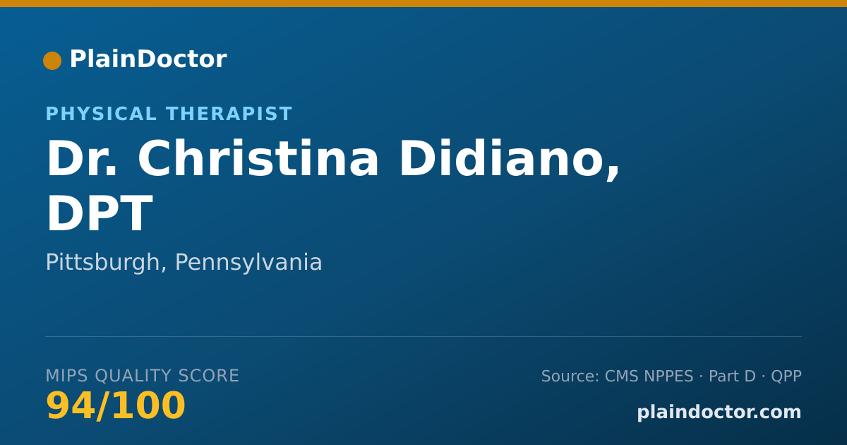 Shareable card for Christina Didiano, DPT - Physical Therapist, Pittsburgh, PA