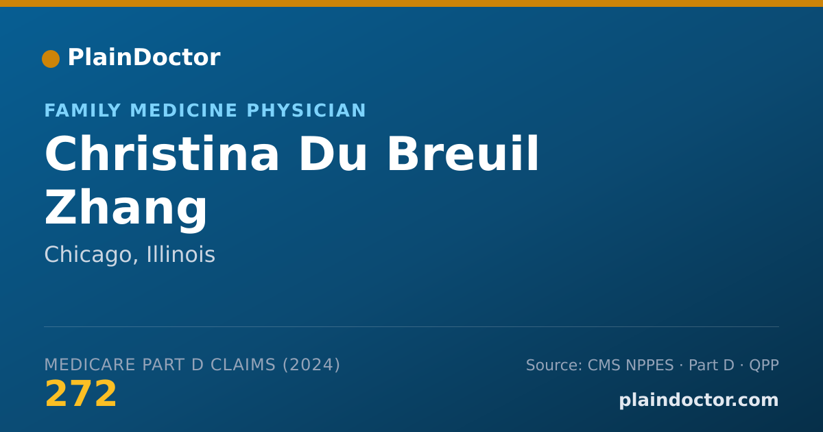 Shareable card for Christina Du Breuil Zhang - Family Medicine Physician, Chicago, IL
