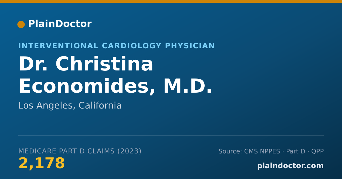 Shareable card for Christina Economides, M.D. - Interventional Cardiology Physician, Los Angeles, CA