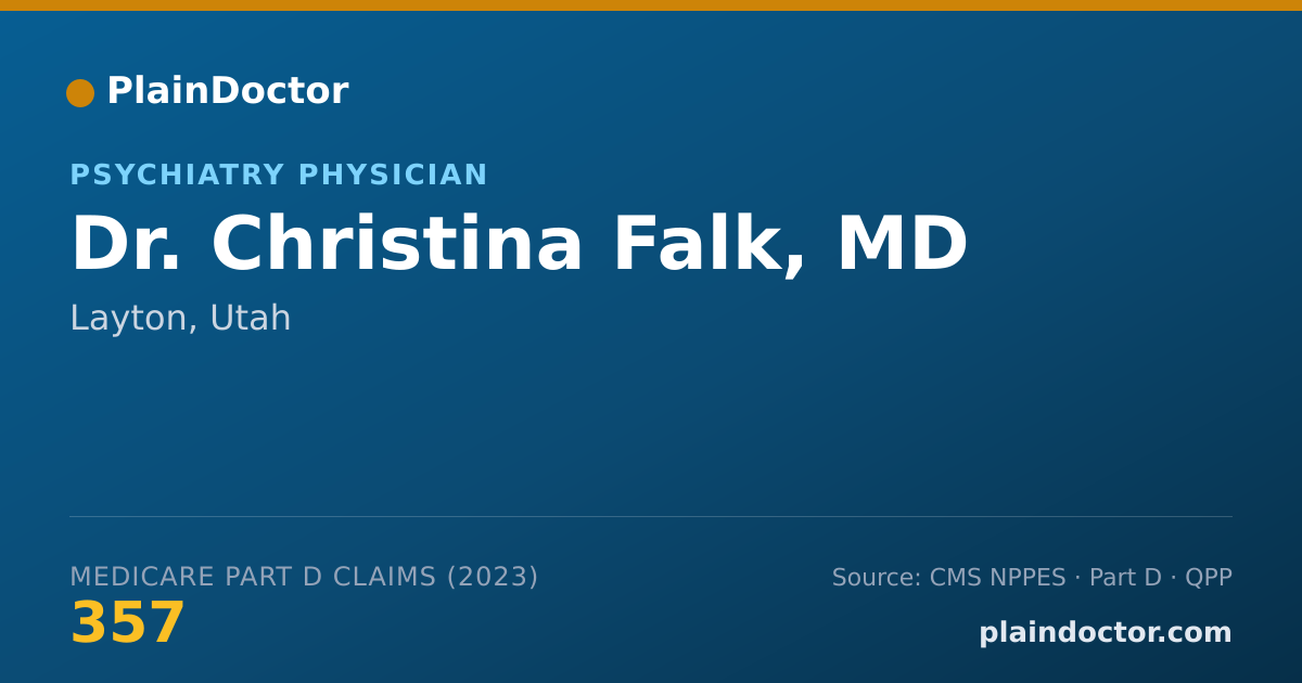 Shareable card for Christina Falk, MD - Psychiatry Physician, Layton, UT