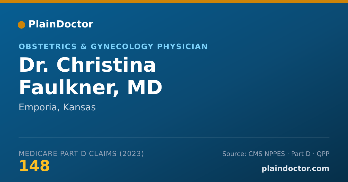 Shareable card for Christina Faulkner, MD - Obstetrics & Gynecology Physician, Emporia, KS
