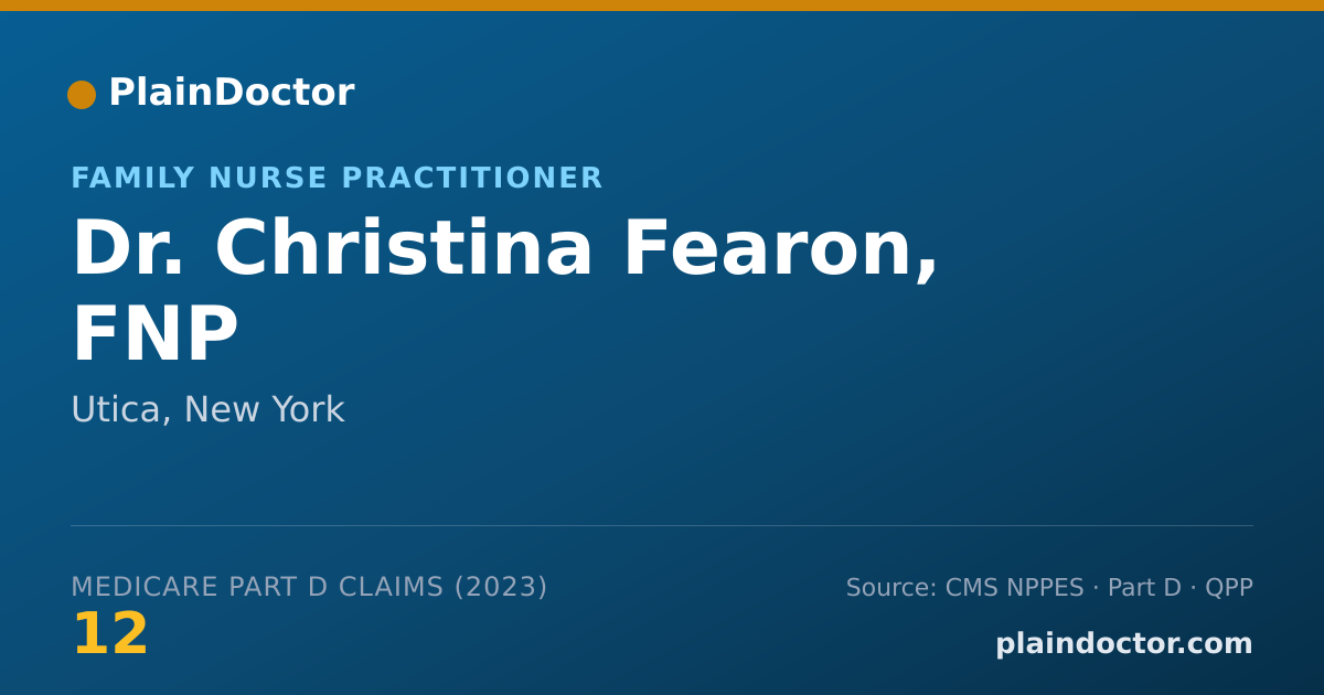 Shareable card for Christina Fearon, FNP - Family Nurse Practitioner, Utica, NY