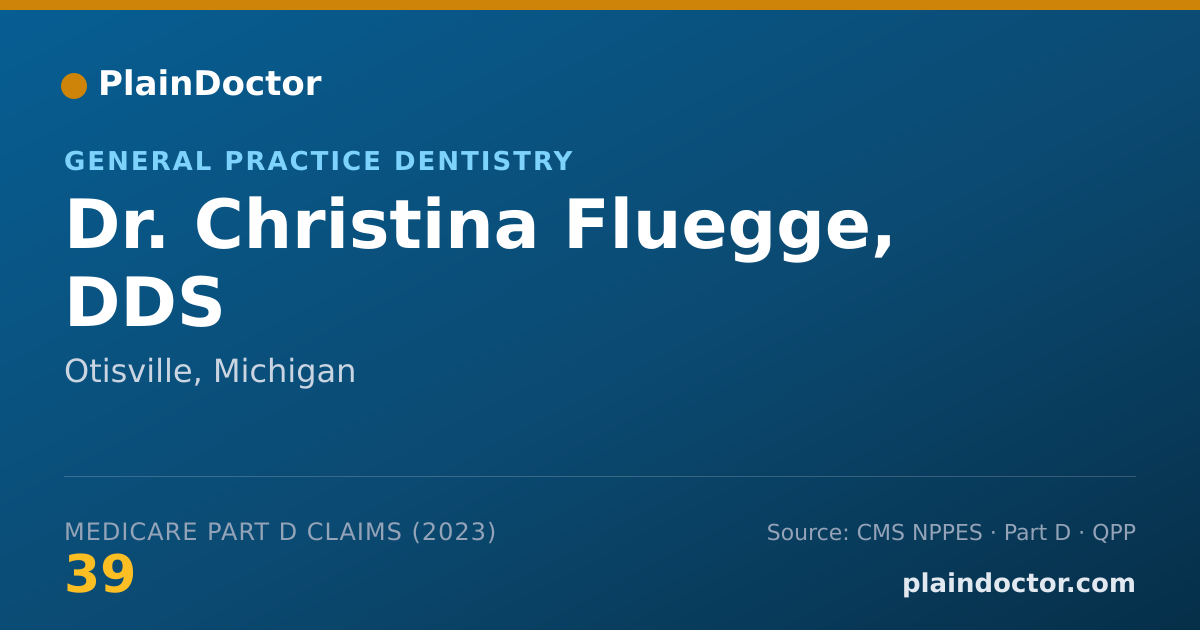 Shareable card for Christina Fluegge, DDS - General Practice Dentistry, Otisville, MI