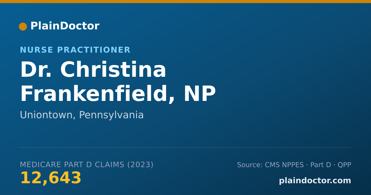 Shareable card for Christina Frankenfield, NP - Nurse Practitioner, Uniontown, PA