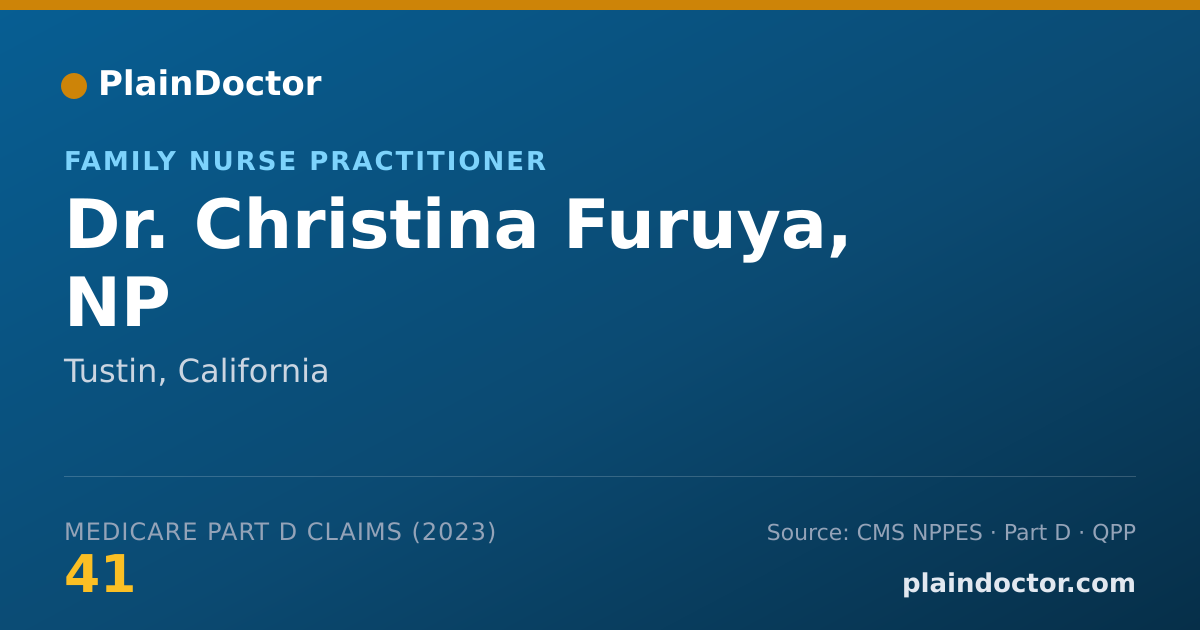Shareable card for Christina Furuya, NP - Family Nurse Practitioner, Tustin, CA