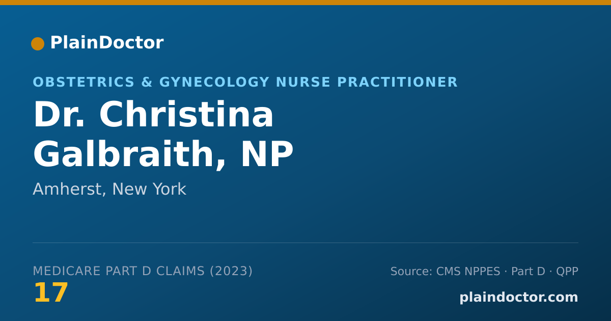 Shareable card for Christina Galbraith, NP - Obstetrics & Gynecology Nurse Practitioner, Amherst, NY