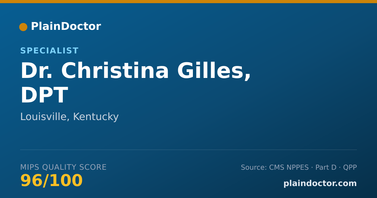 Shareable card for Christina Gilles, DPT - Specialist, Louisville, KY