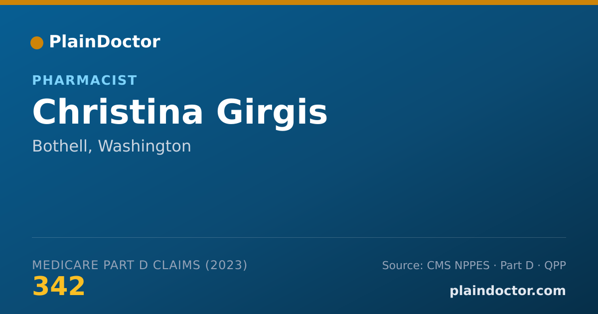 Shareable card for Christina Girgis - Pharmacist, Bothell, WA