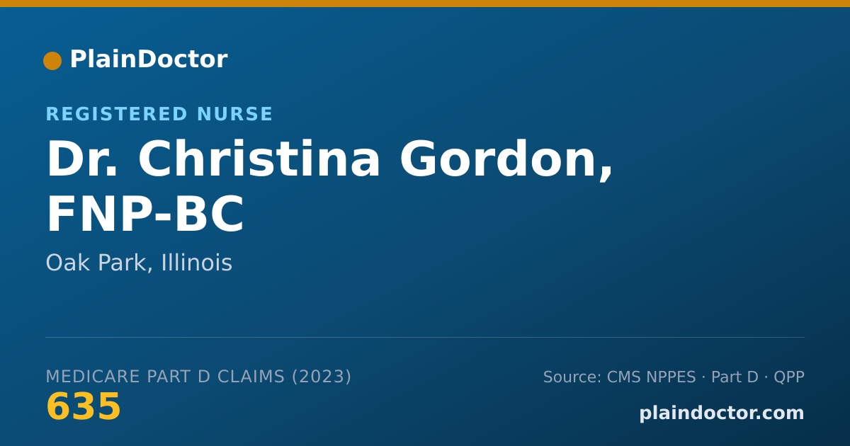 Shareable card for Christina Gordon, FNP-BC - Registered Nurse, Oak Park, IL