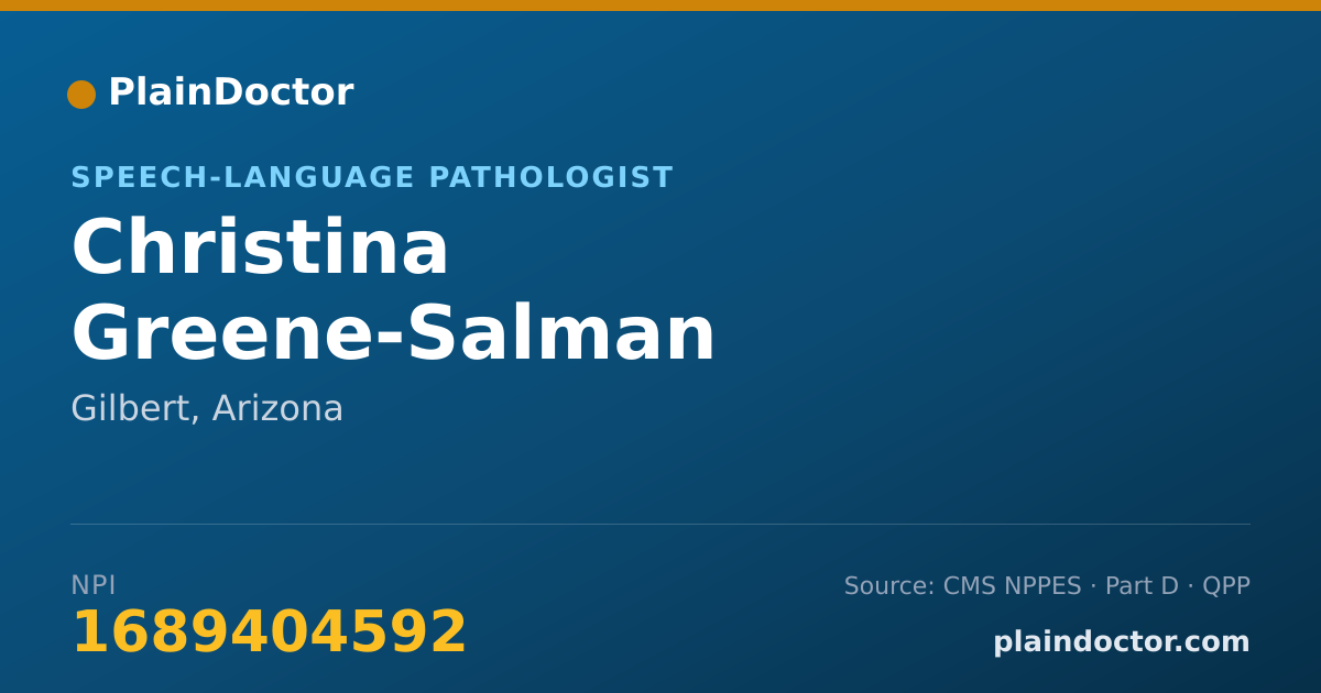 Shareable card for Christina Greene-Salman - Speech-Language Pathologist, Gilbert, AZ