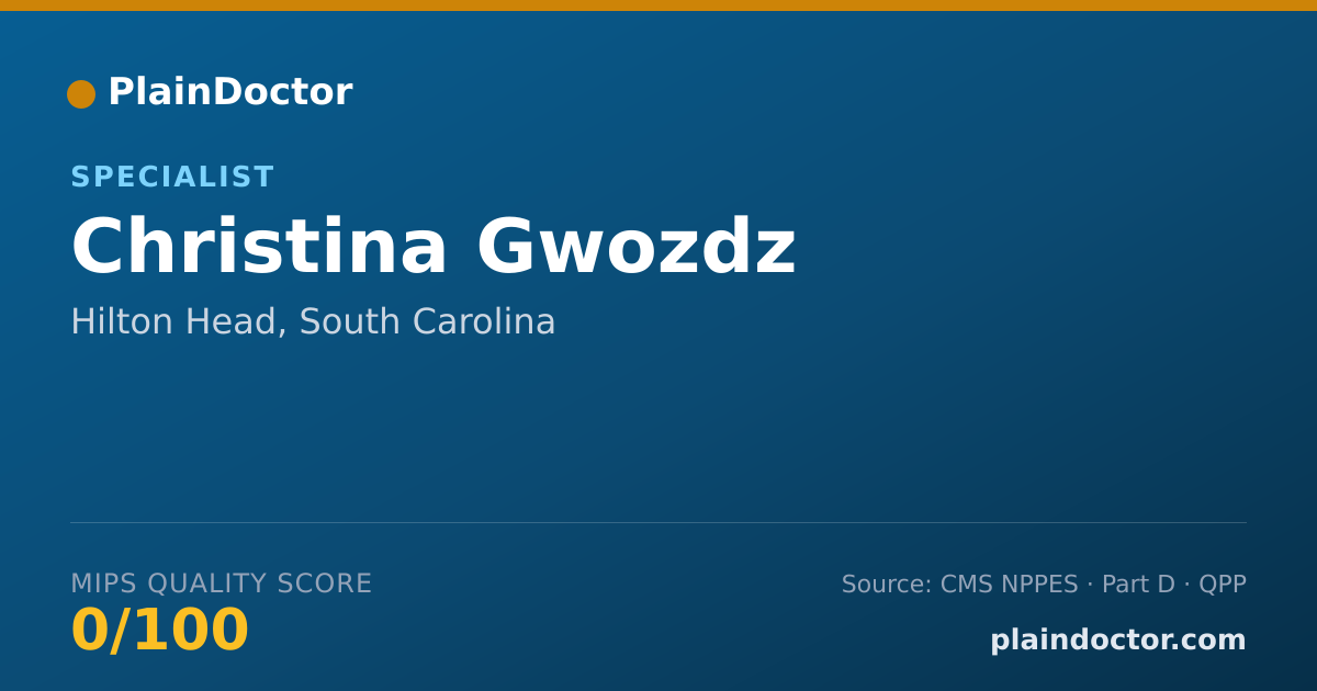 Shareable card for Christina Gwozdz - Specialist, Hilton Head, SC