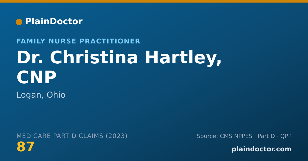 Shareable card for Christina Hartley, CNP - Family Nurse Practitioner, Logan, OH