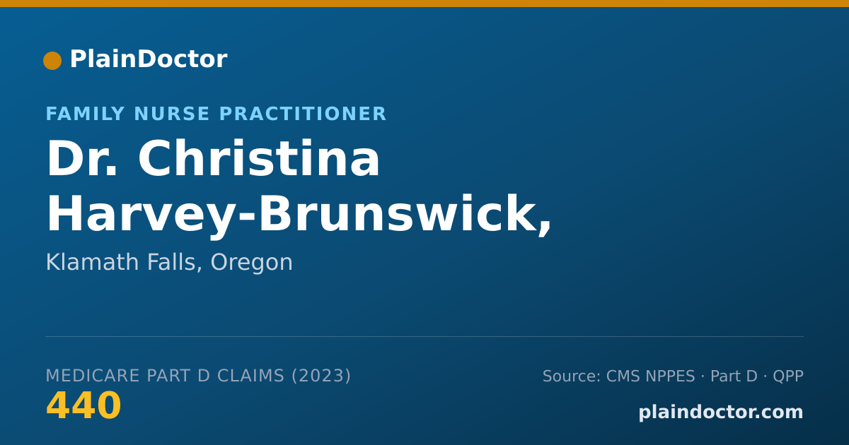 Shareable card for Christina Harvey-Brunswick, FNP-C - Family Nurse Practitioner, Klamath Falls, OR