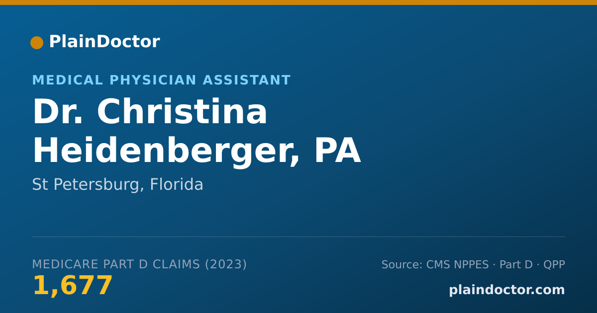 Shareable card for Christina Heidenberger, PA - Medical Physician Assistant, St Petersburg, FL