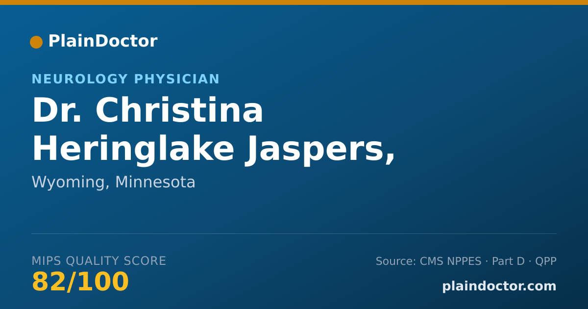 Shareable card for Christina Heringlake Jaspers, M.D. - Neurology Physician, Wyoming, MN
