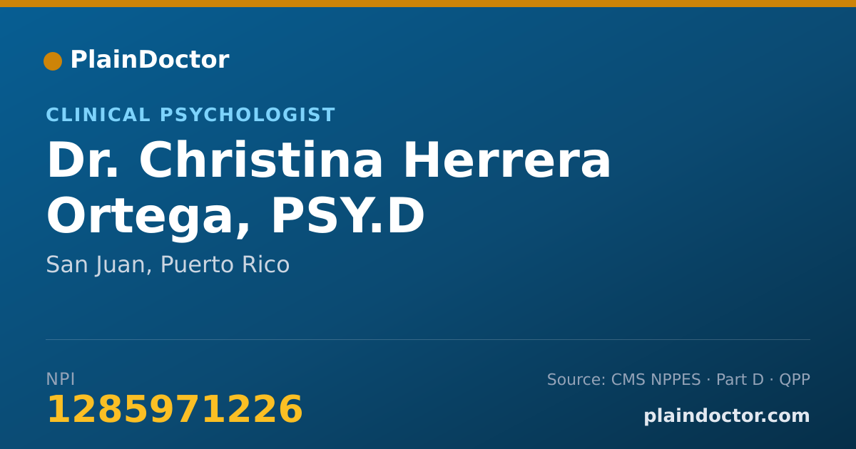 Shareable card for Christina Herrera Ortega, PSY.D - Clinical Psychologist, San Juan, PR