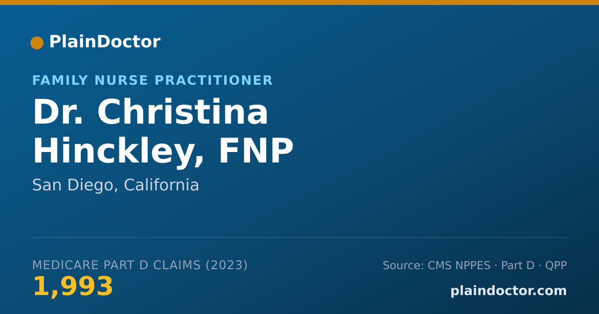 Shareable card for Christina Hinckley, FNP - Family Nurse Practitioner, San Diego, CA