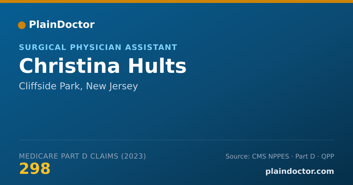 Shareable card for Christina Hults - Surgical Physician Assistant, Cliffside Park, NJ