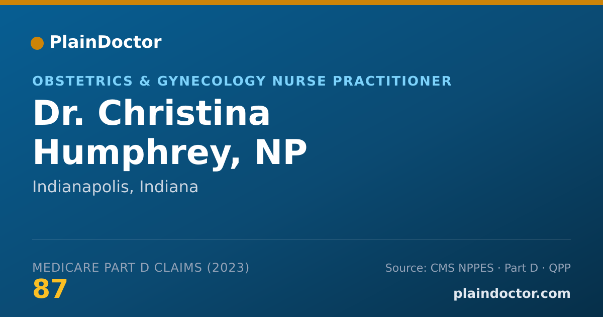 Shareable card for Christina Humphrey, NP - Obstetrics & Gynecology Nurse Practitioner, Indianapolis, IN