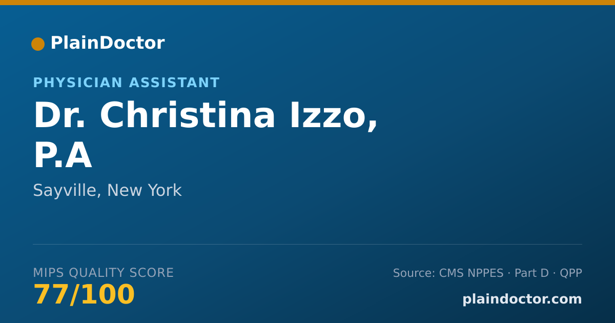 Shareable card for Christina Izzo, P.A - Physician Assistant, Sayville, NY