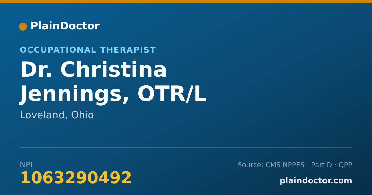 Shareable card for Christina Jennings, OTR/L - Occupational Therapist, Loveland, OH