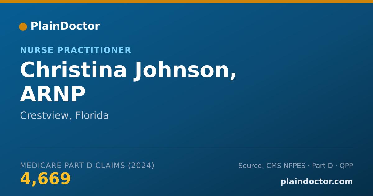 Shareable card for Christina Johnson, ARNP - Nurse Practitioner, Crestview, FL