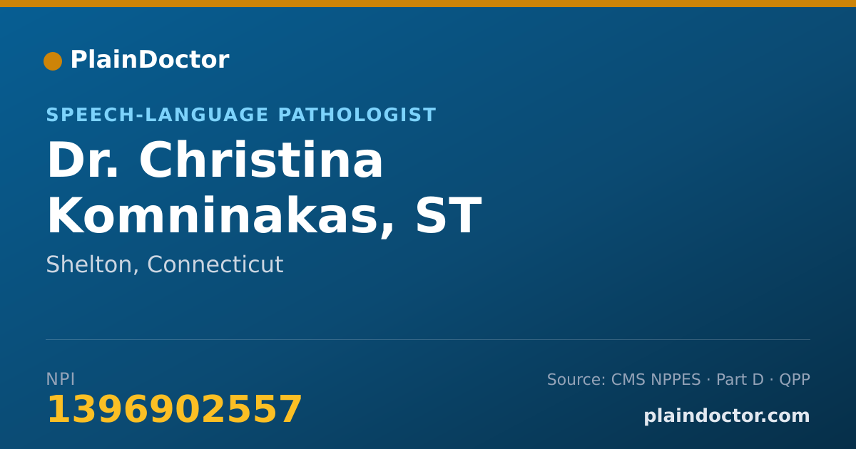 Shareable card for Christina Komninakas, ST - Speech-Language Pathologist, Shelton, CT