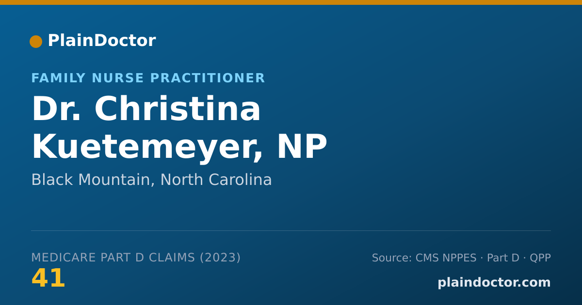 Shareable card for Christina Kuetemeyer, NP - Family Nurse Practitioner, Black Mountain, NC