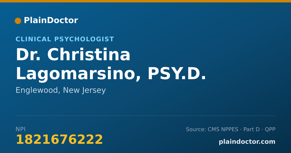 Shareable card for Christina Lagomarsino, PSY.D. - Clinical Psychologist, Englewood, NJ