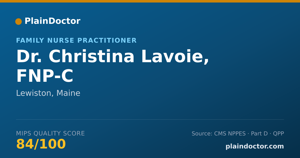 Shareable card for Christina Lavoie, FNP-C - Family Nurse Practitioner, Lewiston, ME