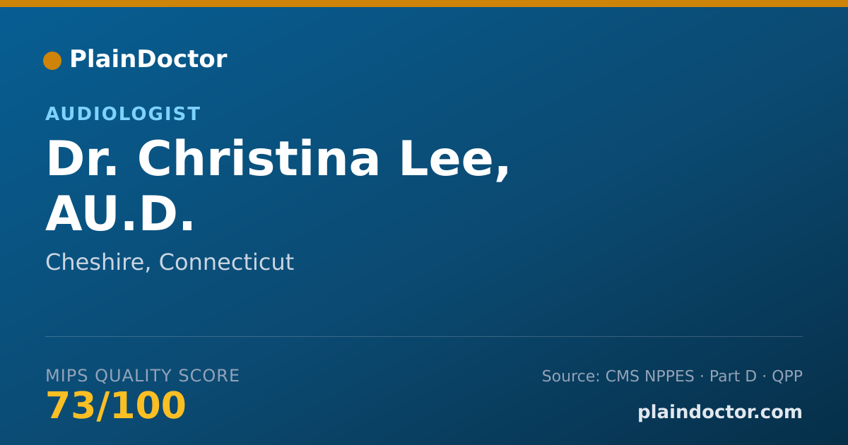 Shareable card for Christina Lee, AU.D. - Audiologist, Cheshire, CT