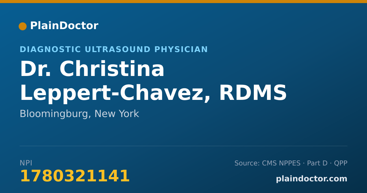Shareable card for Christina Leppert-Chavez, RDMS - Diagnostic Ultrasound Physician, Bloomingburg, NY
