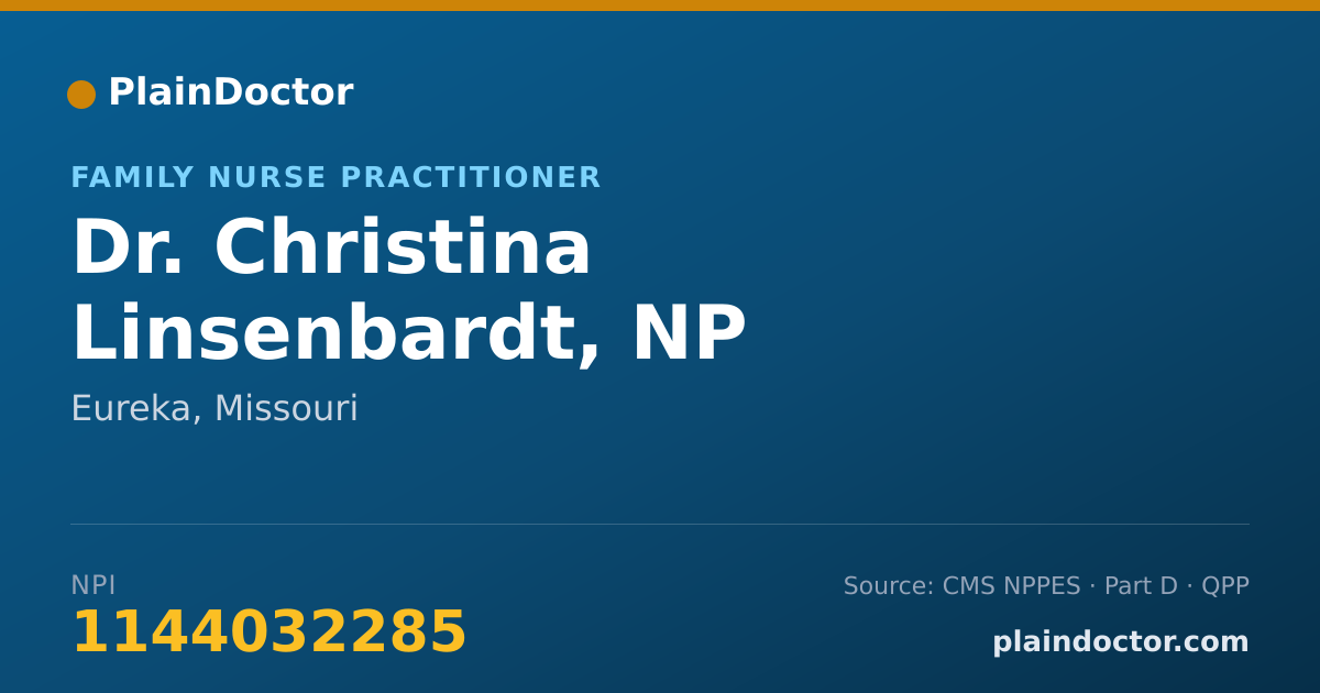 Shareable card for Christina Linsenbardt, NP - Family Nurse Practitioner, Eureka, MO