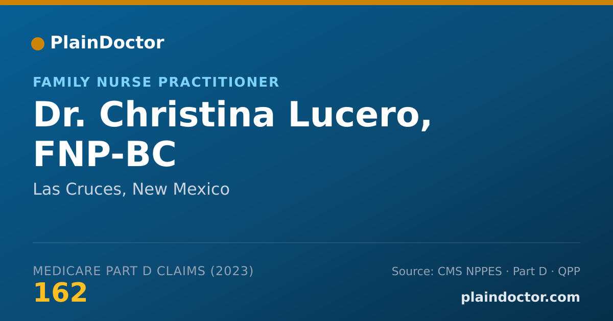 Shareable card for Christina Lucero, FNP-BC - Family Nurse Practitioner, Las Cruces, NM