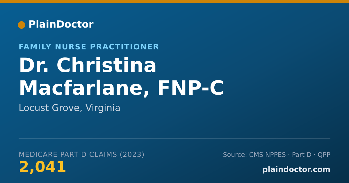 Shareable card for Christina Macfarlane, FNP-C - Family Nurse Practitioner, Locust Grove, VA