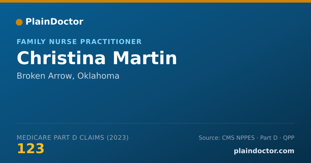 Shareable card for Christina Martin - Family Nurse Practitioner, Broken Arrow, OK