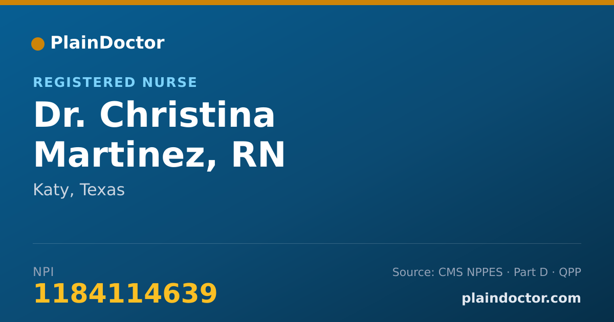 Shareable card for Christina Martinez, RN - Registered Nurse, Katy, TX