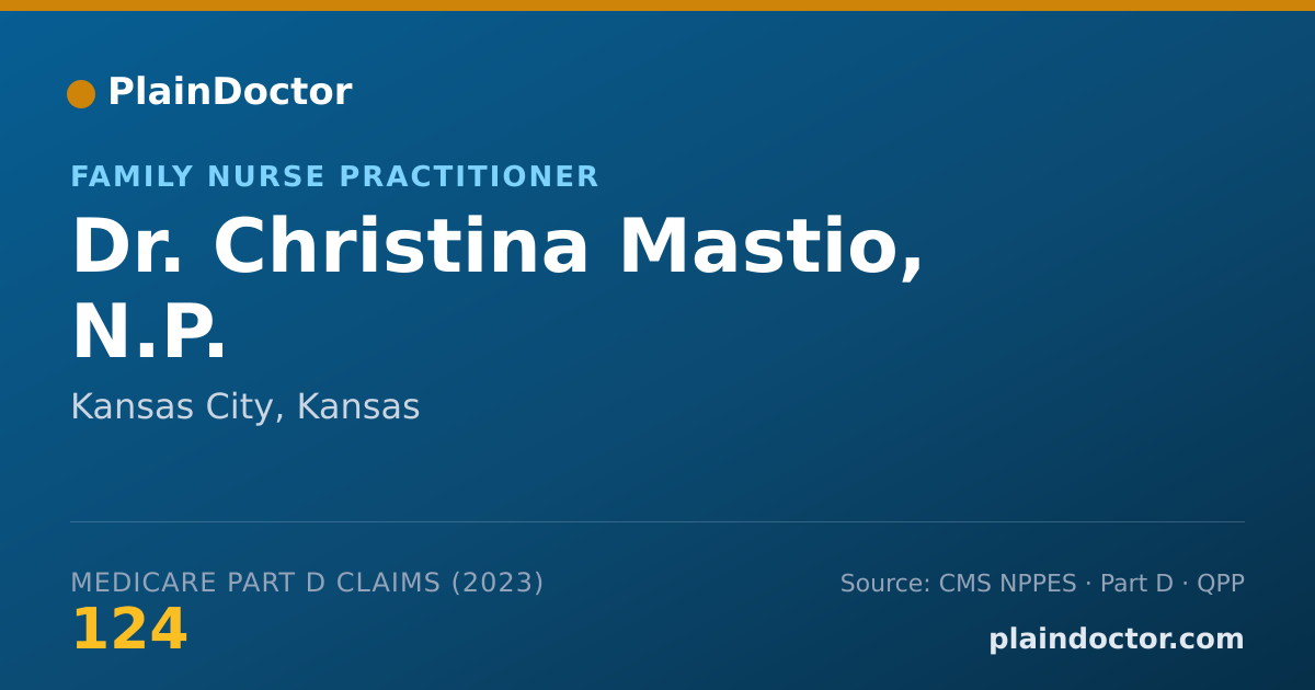 Shareable card for Christina Mastio, N.P. - Family Nurse Practitioner, Kansas City, KS