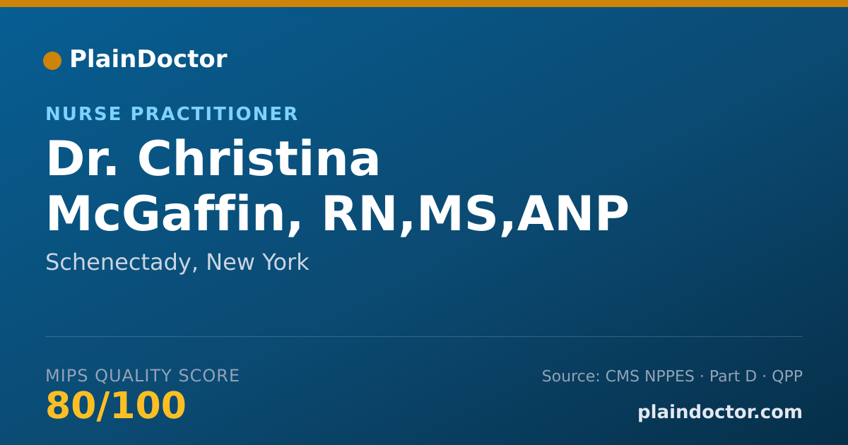 Shareable card for Christina McGaffin, RN,MS,ANP - Nurse Practitioner, Schenectady, NY