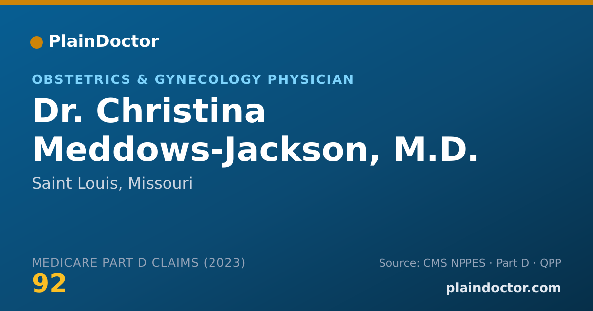Shareable card for Christina Meddows-Jackson, M.D. - Obstetrics & Gynecology Physician, Saint Louis, MO