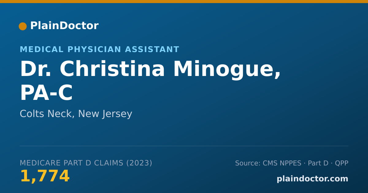 Shareable card for Christina Minogue, PA-C - Medical Physician Assistant, Colts Neck, NJ