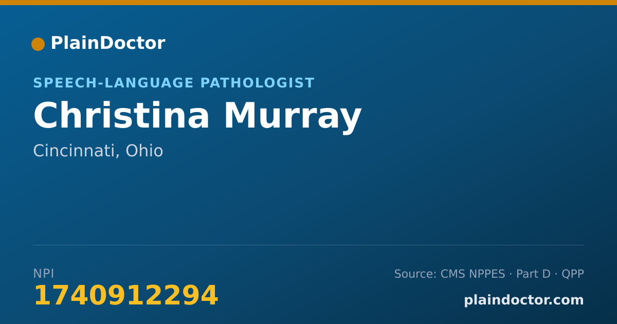 Shareable card for Christina Murray - Speech-Language Pathologist, Cincinnati, OH