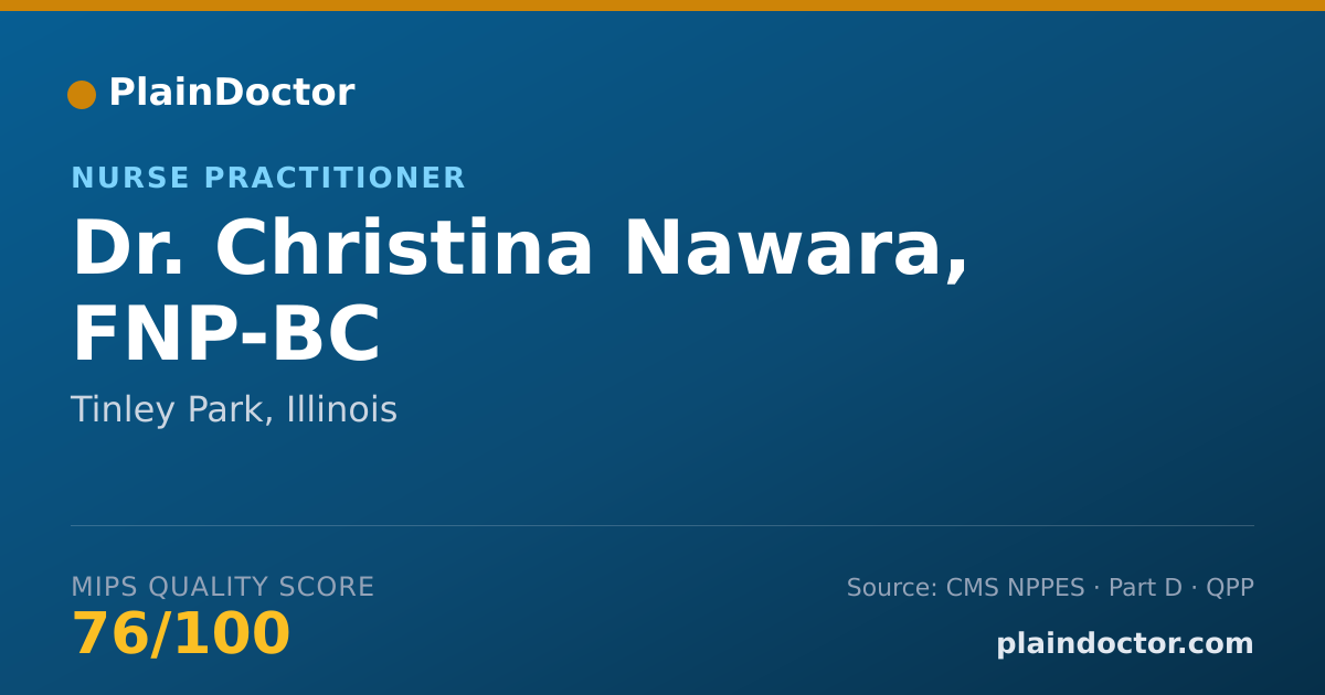 Shareable card for Christina Nawara, FNP-BC - Nurse Practitioner, Tinley Park, IL