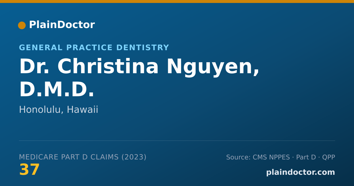 Shareable card for Christina Nguyen, D.M.D. - General Practice Dentistry, Honolulu, HI