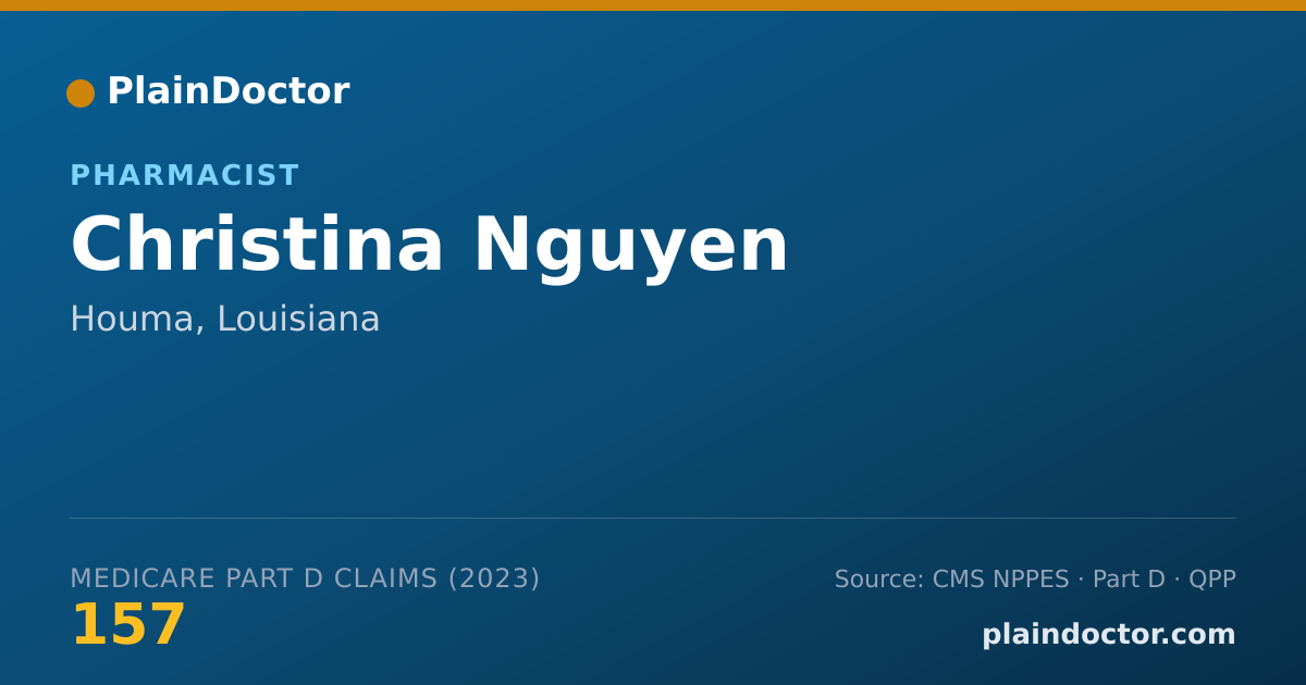 Shareable card for Christina Nguyen - Pharmacist, Houma, LA