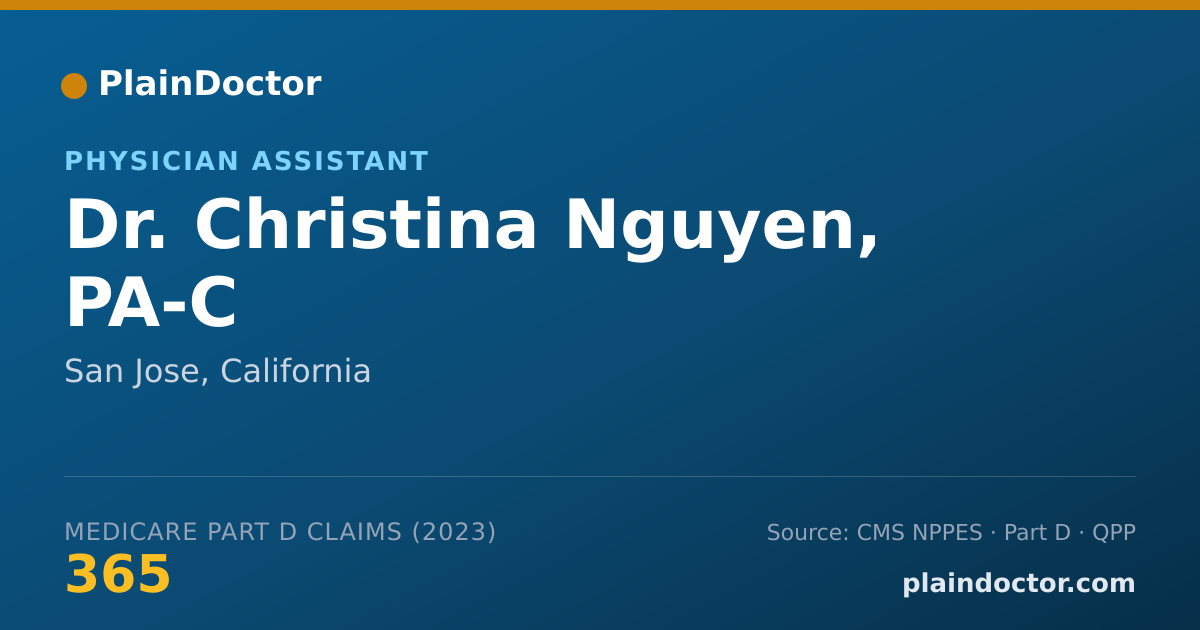 Shareable card for Christina Nguyen, PA-C - Physician Assistant, San Jose, CA