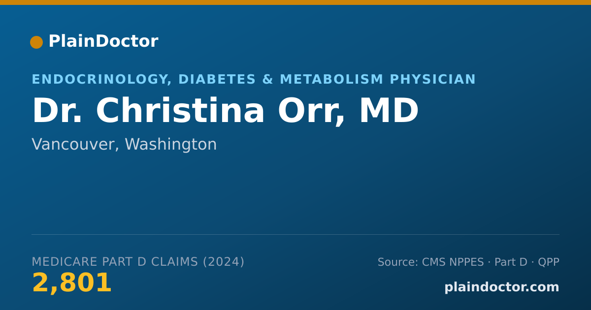 Shareable card for Christina Orr, MD - Endocrinology, Diabetes & Metabolism Physician, Vancouver, WA